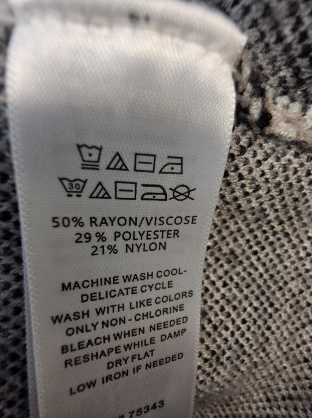 Max Studio Beige and Black Plaid Turtleneck Sweater Size 2X - Picture 6 of 6